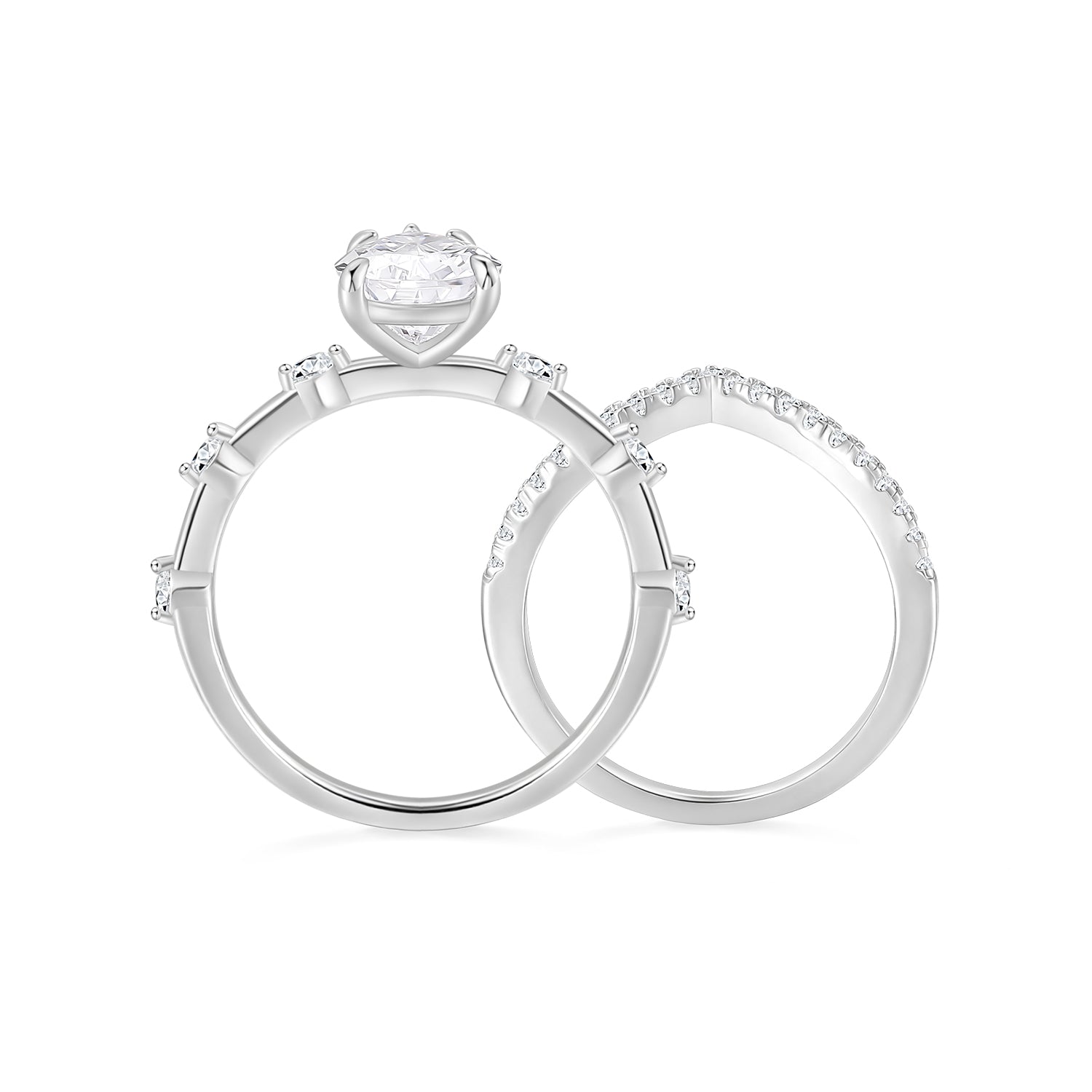 cheap wedding ring sets, pear cut ring, cubic zirconia ring, affordable wedding ring sets, cheap engagement rings, sterling silver rings for women, fake bridal set rings