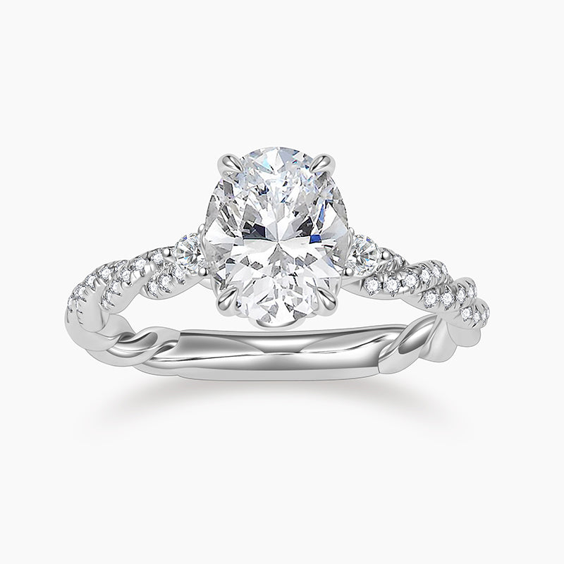 925 Oval Cut Engagement Rings For Women