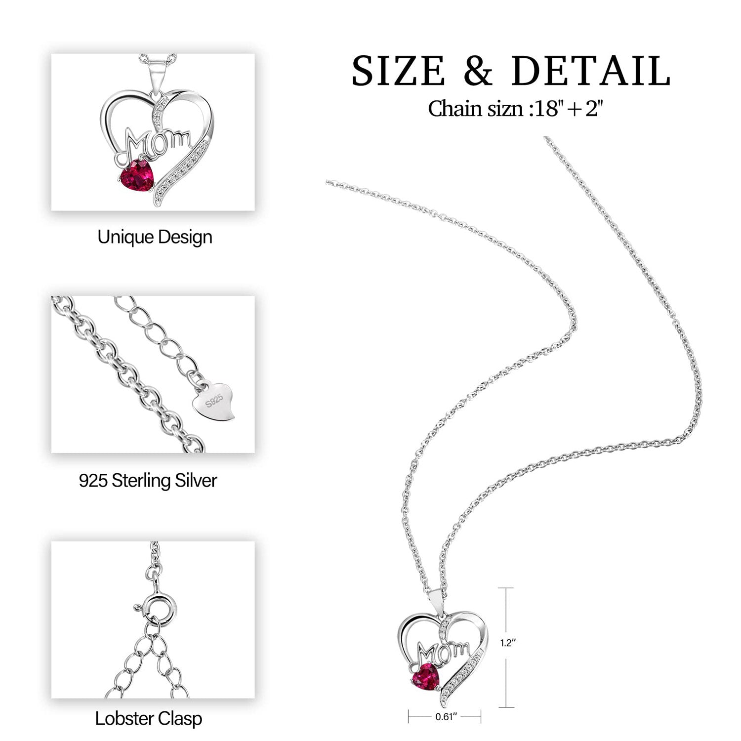 necklace lengths, mom necklace, heart necklace, station necklace, layered necklace, cz necklace, dainty necklace, sterling silver necklaces, cz stones