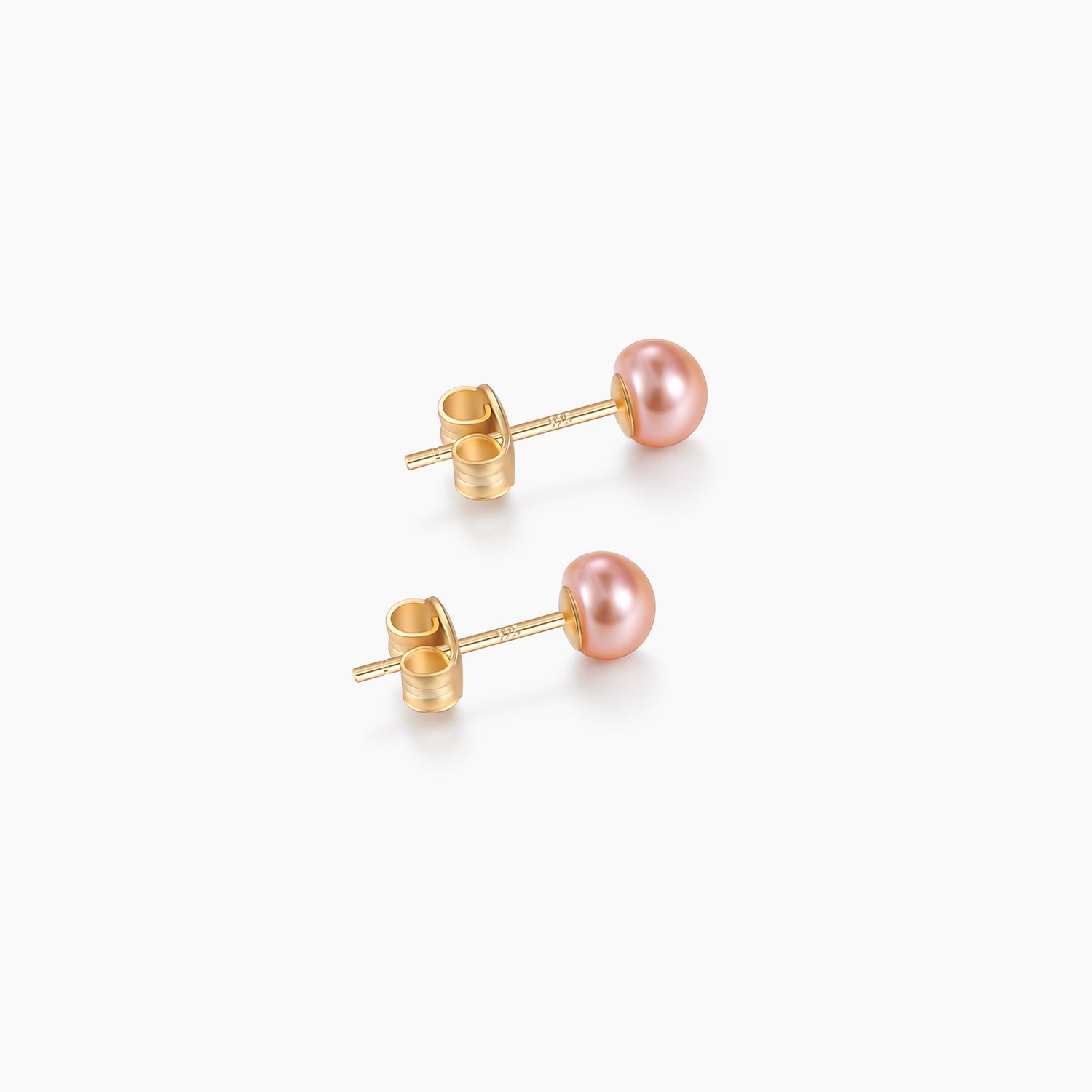5mm pink pearls, pink pearl earrings, classic pearl earrings, pearl stud earrings, earrings in pink, gold earrings, 925 sterling silver posts, pearl bridal earrings, freshwater pearl earrings, pearl wedding earrings, pearl studs, pink pearls
