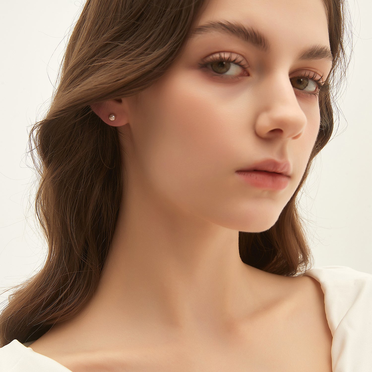 pearl stud earrings, purple pearls, pearl wedding earrings, pearl bridal earrings