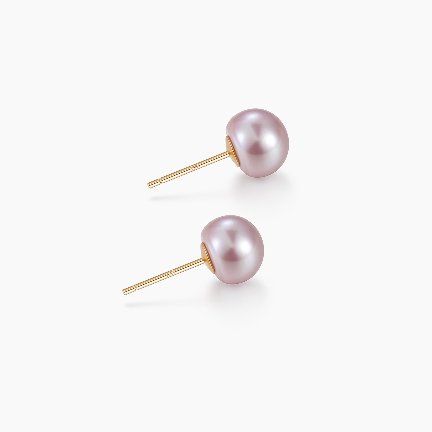 purple pearls, pearl stud earrings, earrings in purple, gold earrings, 925 sterling silver posts