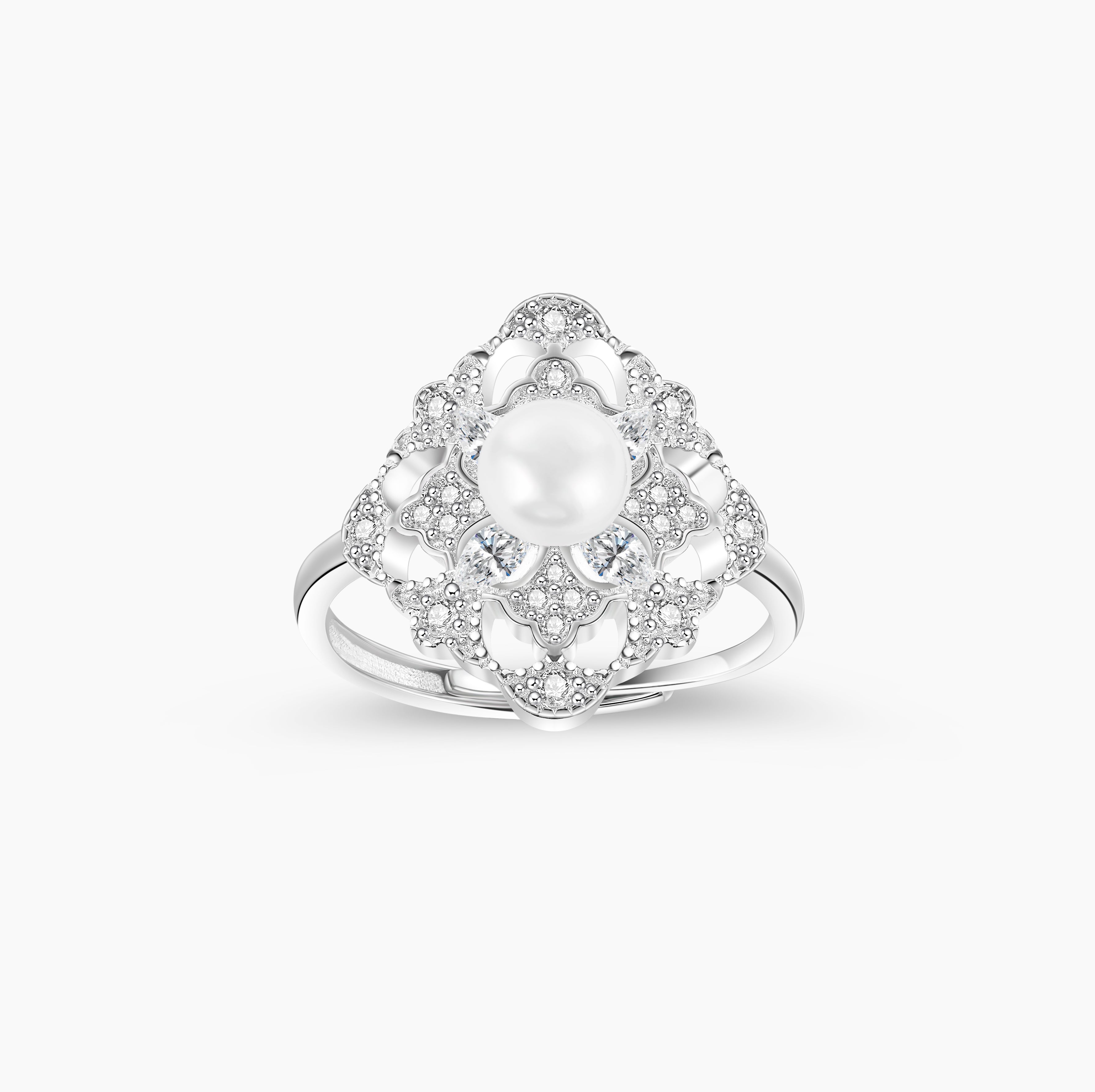 pearl engagement rings, silver pearl ring, mother of pearl ring, pearl wedding rings, pearl proposal ring