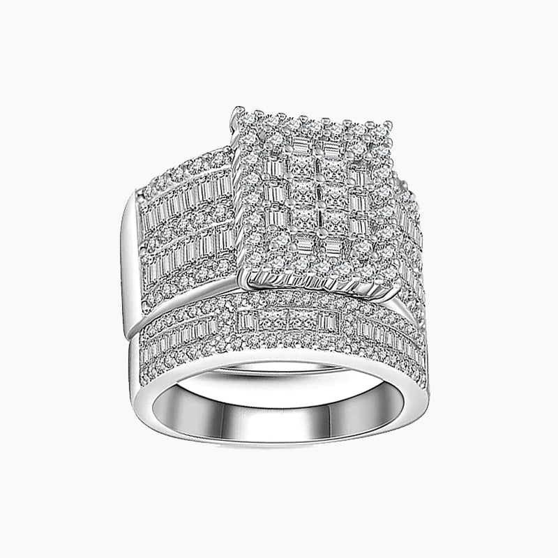 cubic zirconia rings, stunning wedding rings for women, Eamti, cluster ring, sterling silver ring, cubic zirconia engagement ring, affordable jewelry, travel ring, CZ Stones