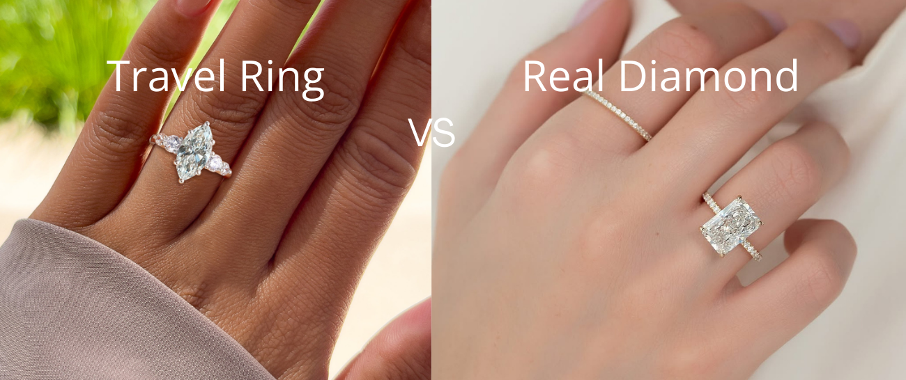 travel ring vs real diamond