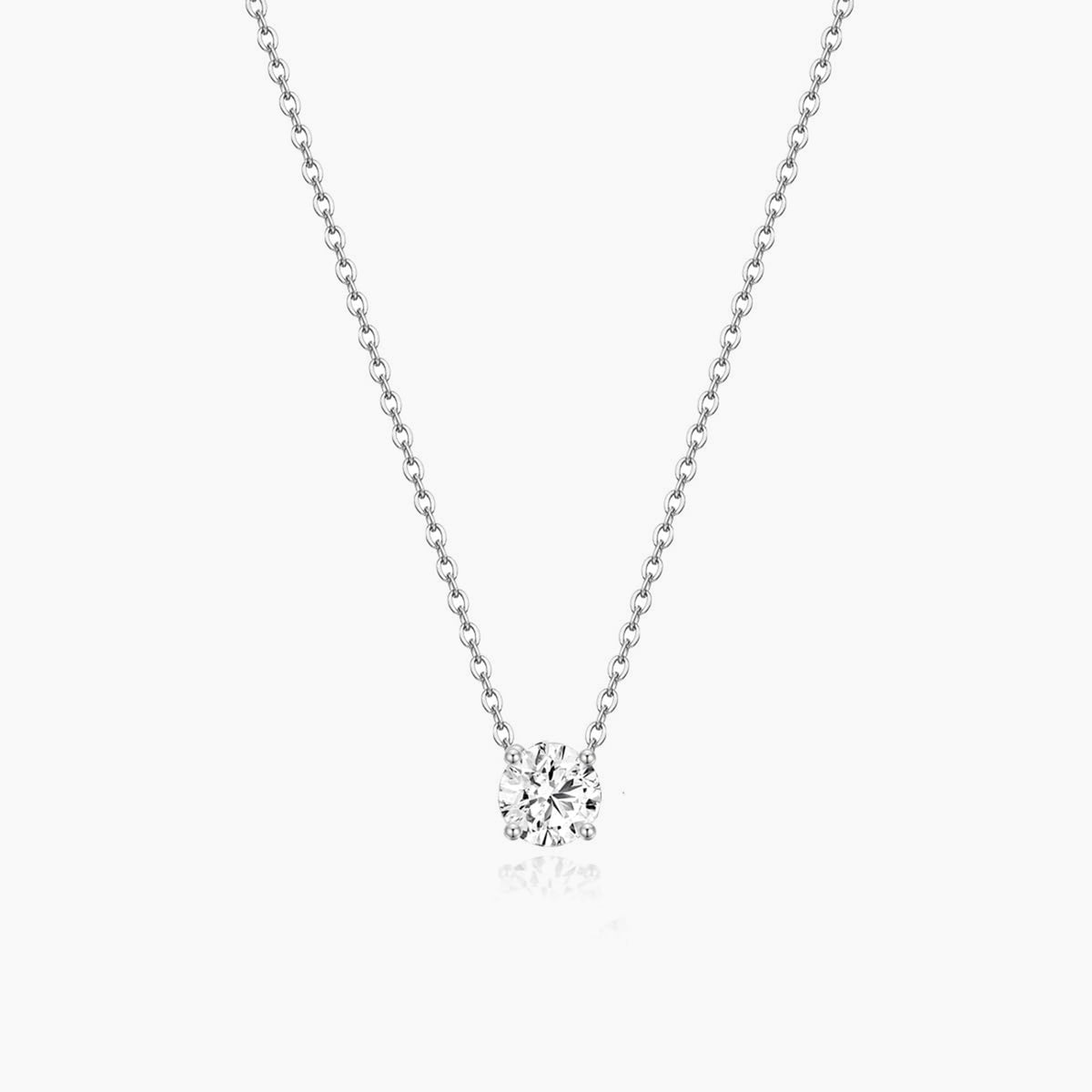 0.5CT Cubic Zirconia Solitaire Necklace