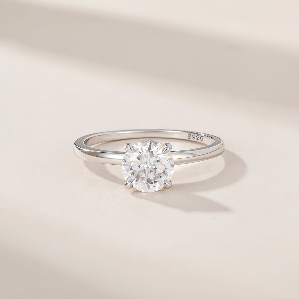solitaire ring, silver cubic zirconia ring, cubic zirconia engagement ring, cubic zirconia wedding rings, 2ct wedding ring, cheap wedding ring under $50, silver round ring, round cut ring