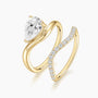 fake bridal set rings, curved engagement rings, curved band, pear engagement rings, pear cut, cubic zirconia rings, cubic zirconia usa, travel rings, fake diamond rings, cz rings, affordable jewelry, gold engagement rings