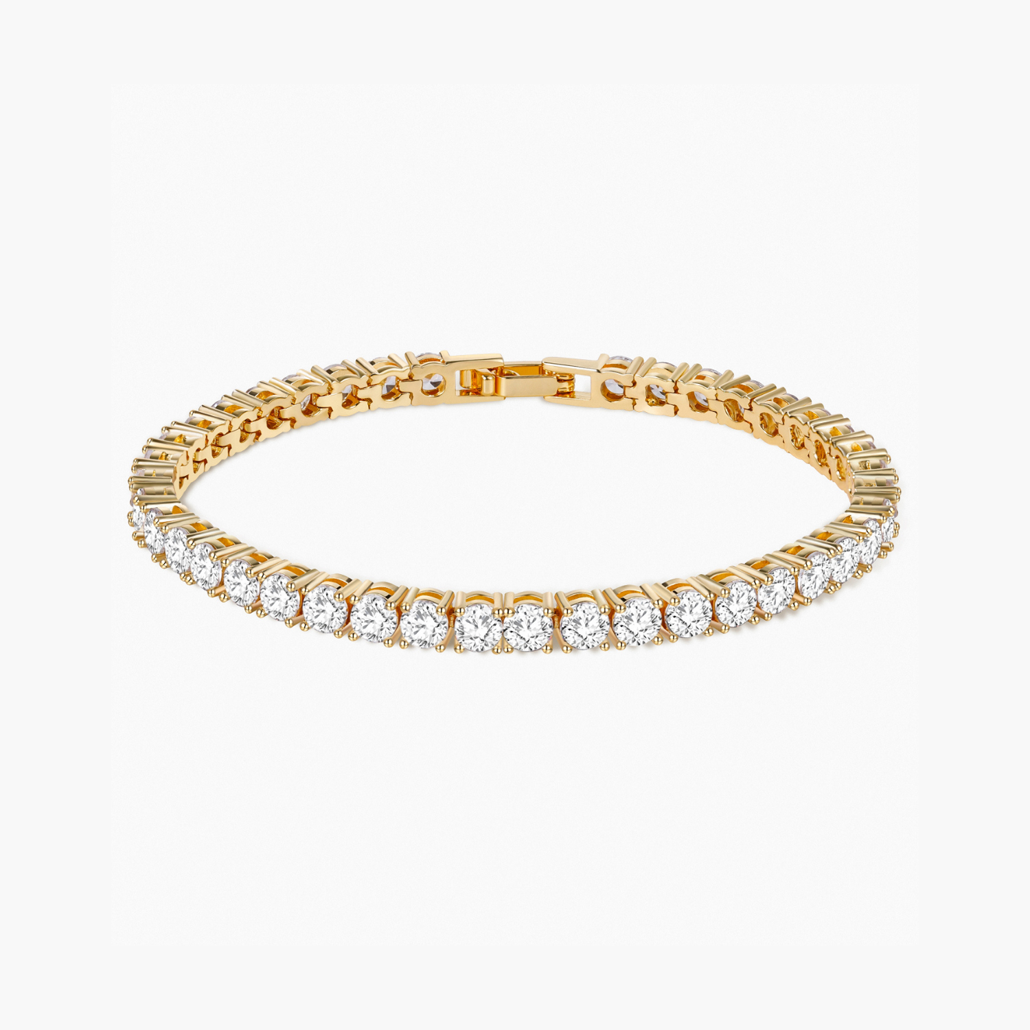 18K Plated Cubic Zirconia Classic Tennis Bracelet