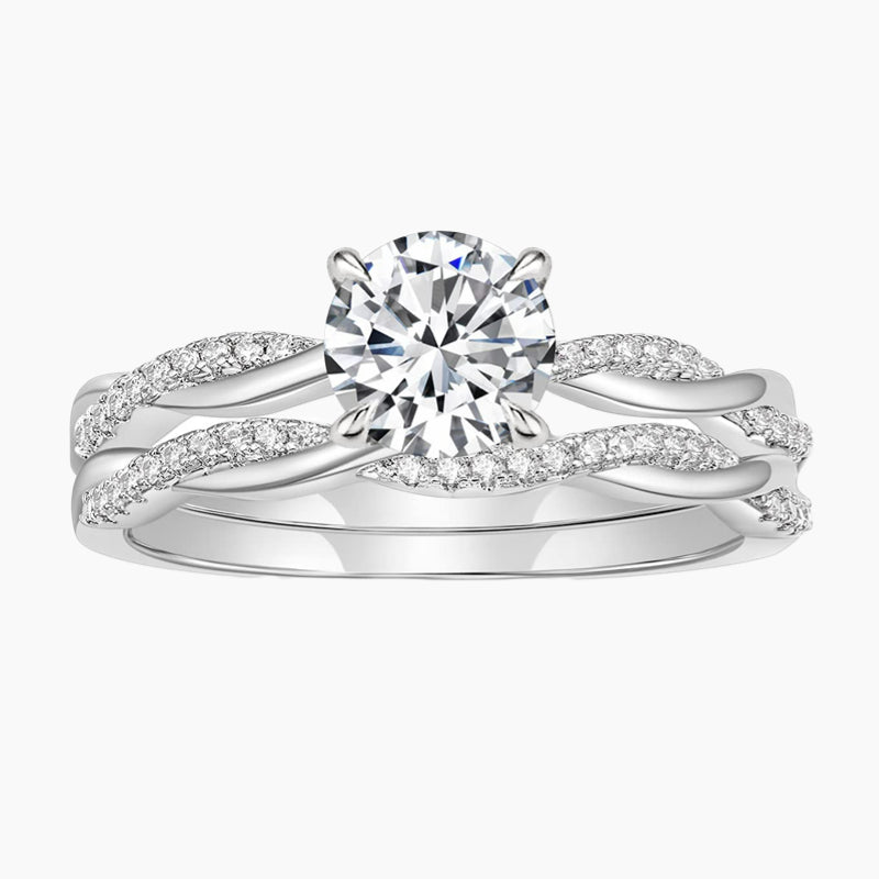 1 CT Round Wedding Ring Sets