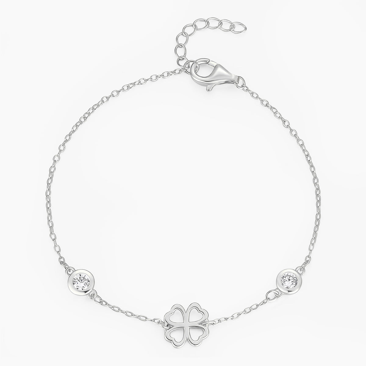 2 Birthstone Clover Bracelet