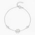 clover bracelet, birthstone bracelet, silver bracelet, stacking bracelets, adjustable bracelet