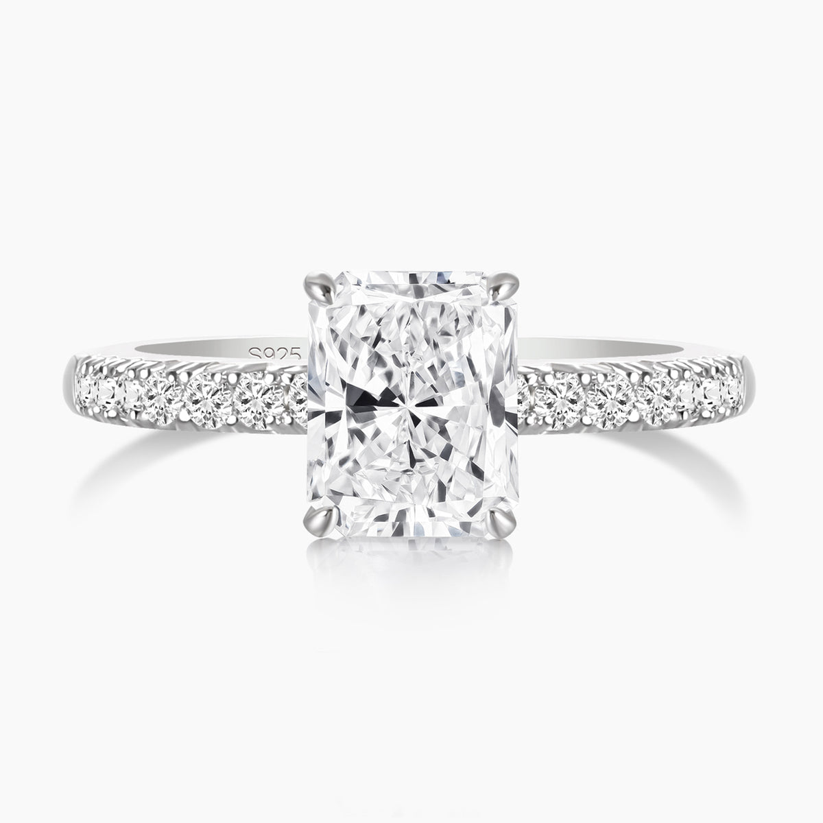 2 Carat Sterling Silver Cubic Zirconia Ring