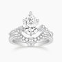 cheap wedding ring sets, cz ring, cz engagement rings, cubic zirconia engagement rings, crown ring, pear engagement ring, fake bridal set rings