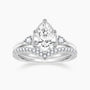 fake bridal ring sets, pear shape ring, cubic zirconia silver ring for women, affordable wedding rings, cheap wedding ring sets