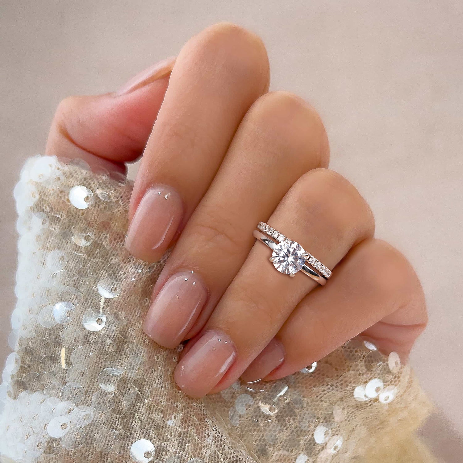 fake bridal set rings, silver cubic zirconia ring, cubic zirconia engagement ring, cubic zirconia wedding rings, 2ct wedding ring set, cheap wedding ring sets