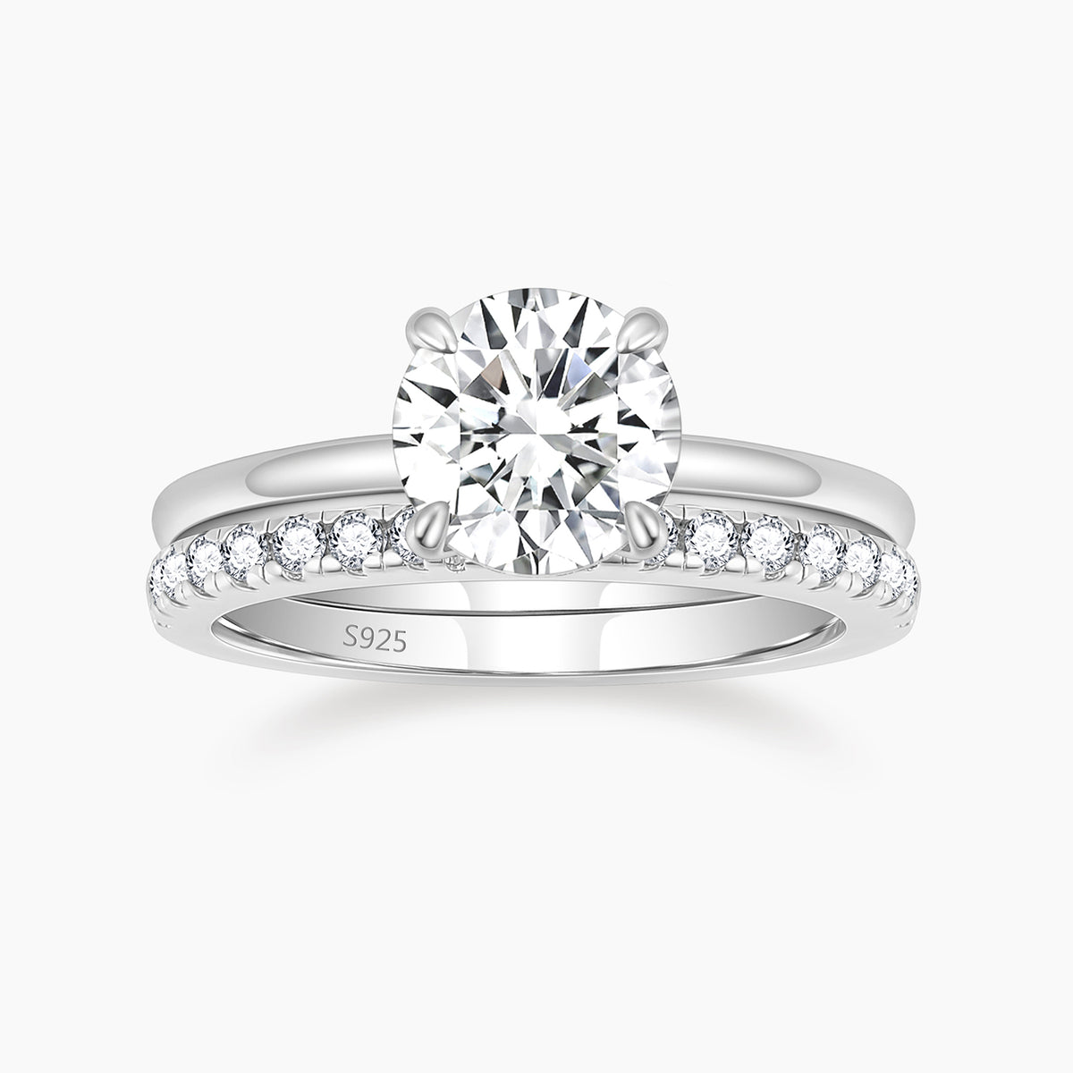 2CT Round Wedding Ring Sets