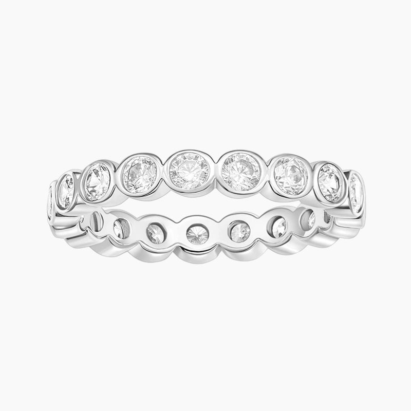 wedding band for women, s925 eternity rings, round cut eternity ring, sterling silver wedding band, round cut, s925 wedding band, cubic zirconia ring, stackable ring, affordable jewelry for woman, cheap ring under $50