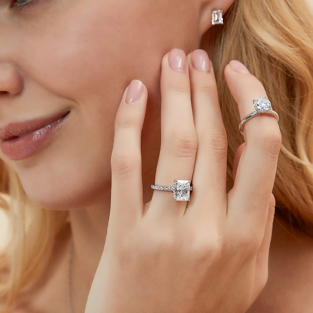 Anello in argento Sterling 925 con zirconia cubica da 0,35 ct / placcato rodio senza nichel / MadDuckJewels RG1826 - Italia Anello in argento Sterling 925 con zirconia cubica da 0,35 ct / placcato rodio senza nichel / MadDuckJewels RG1826 - Italia