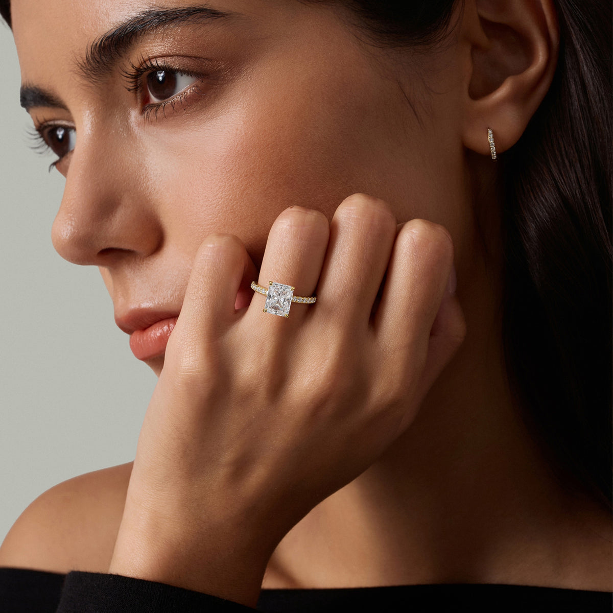 radiant cut ring, sterling silver rings for women, affordable wedding rings, cubic zirconia ring, 3ct ring, sterling silver cubic zirconia rings, travel ring, cheap rings, inexpensive promise ring, cz engagement rings