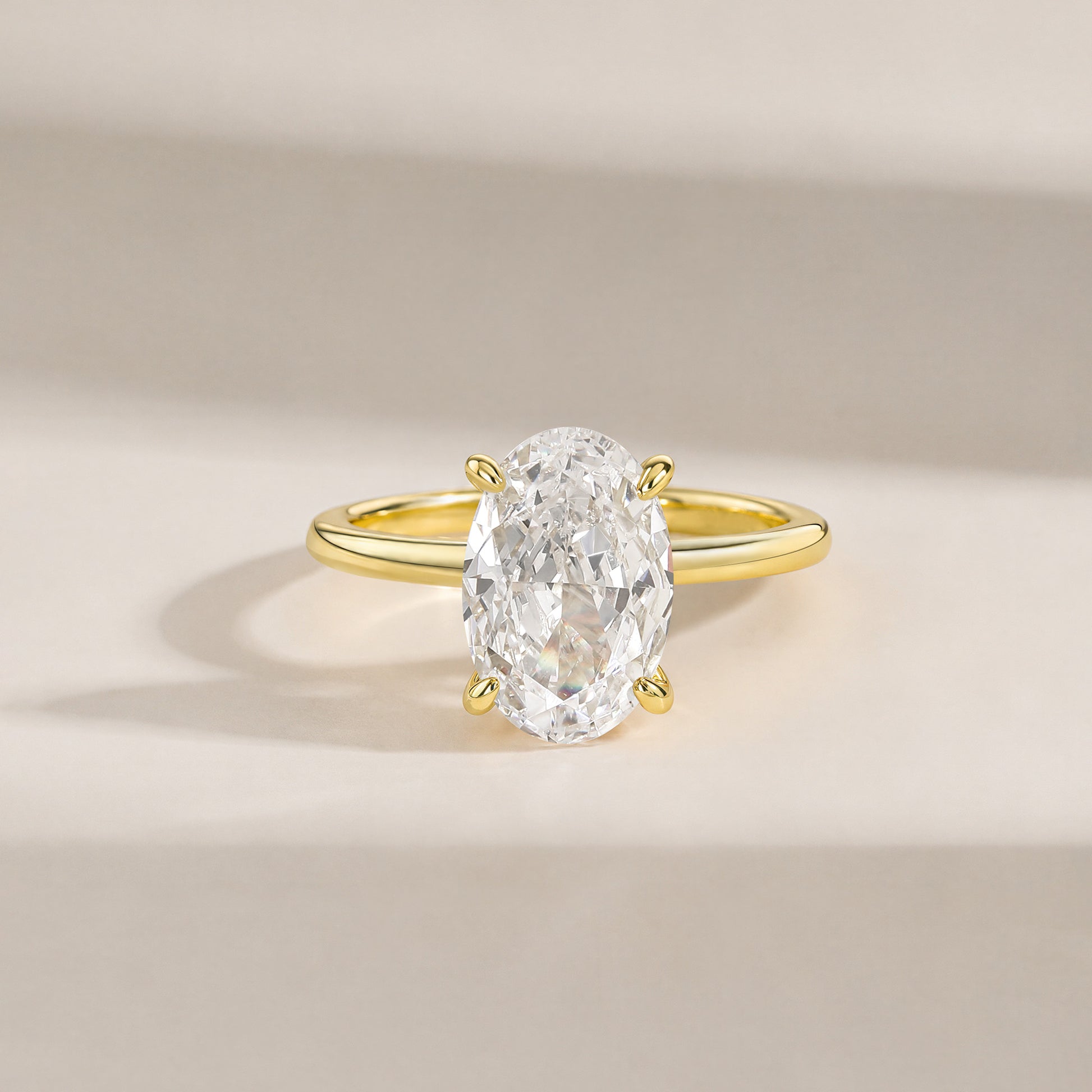 4.5CT Solitaire Elongated Oval Engagement Ring