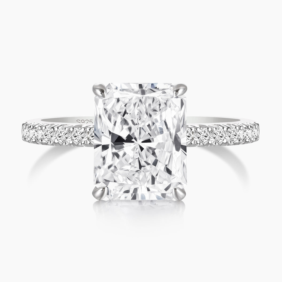 4CT 925 Sterling Cubic Zirconia Rings