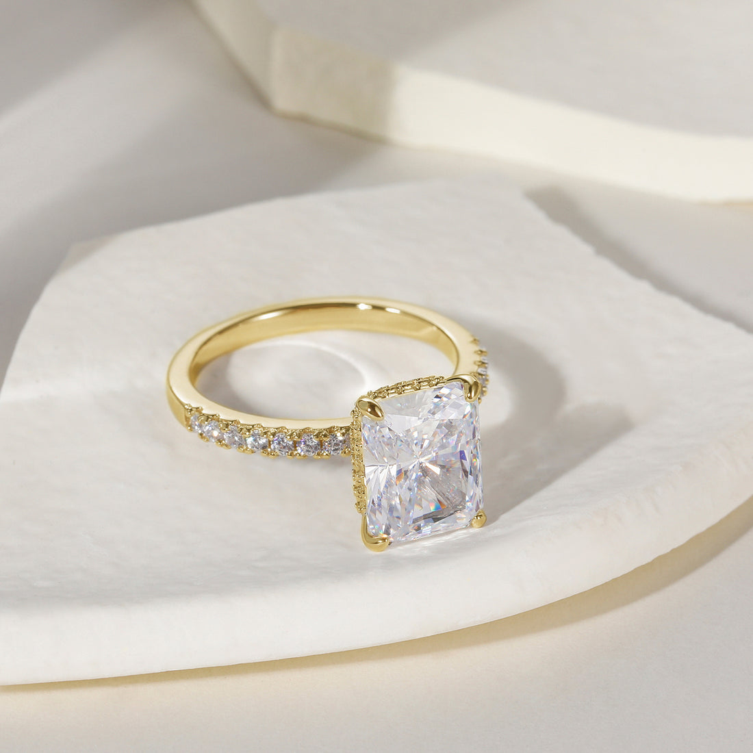 4CT 925 Sterling Silver Cubic Zirconia Rings