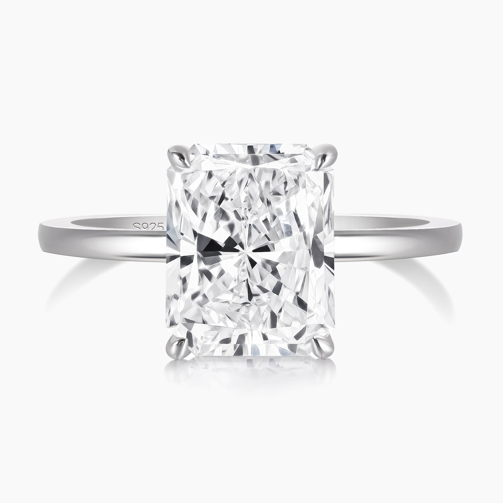 radiant cut engagement rings, radiant cut, radiant diamond, radiant cut diamond ring, radiant cut ring, radiant diamond ring, 4 carat radiant cut diamond ring, cubic zirconia engagement rings, cubic zirconia wedding rings