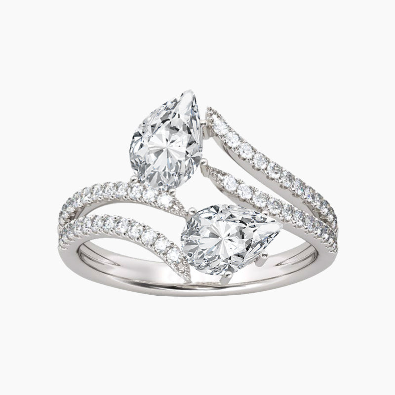 Rear cut, engagement rings for woman, cubic zirconia ring, stackable ring, affordable jewelry for woman, cheap ring under $50, sterling silver wedding ring