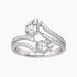 Rear cut, engagement rings for woman, cubic zirconia ring, stackable ring, affordable jewelry for woman, cheap ring under $50, sterling silver wedding ring