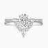 crown ring, oval cut rings; stunning wedding rings, sterling silver, v shape, affordable rings for woman, cubic zirconia rings, stackable ring
