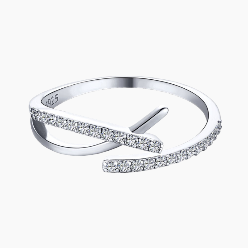 925 Sterling Cross Open Amulet Ring