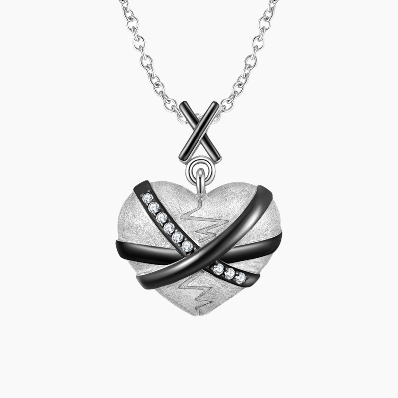 Collana con ciondolo a forma di cuore in argento sterling 925