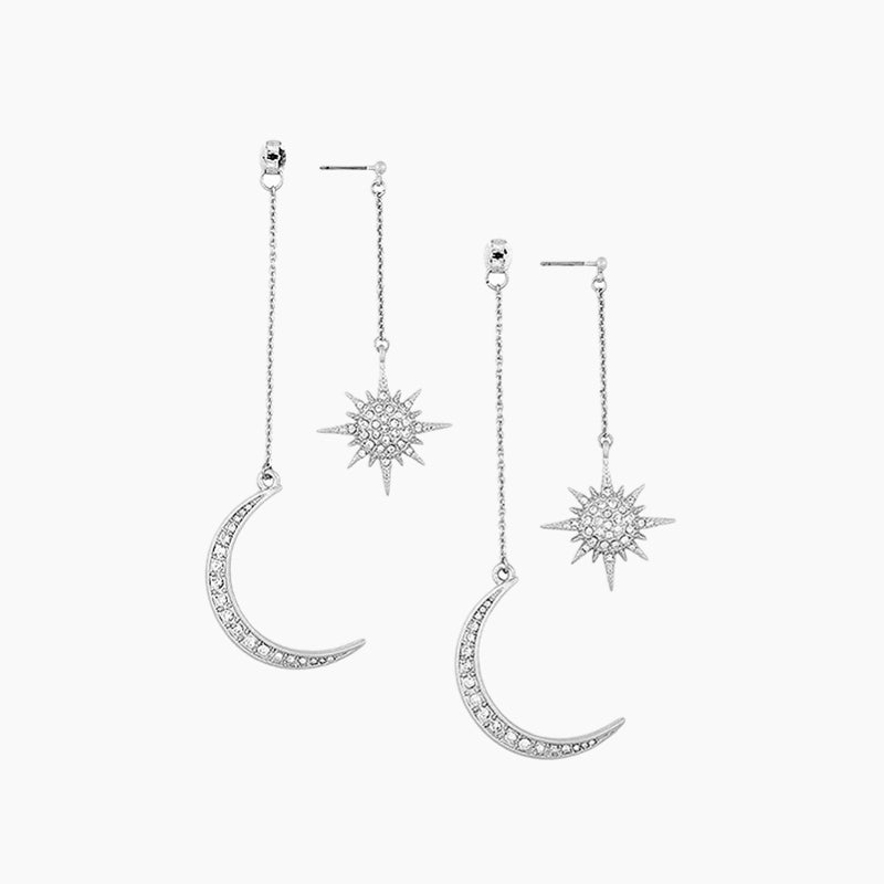 Moon Star Dangle Earrings
