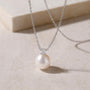 freshwater pearl necklace, Cubic Zirconia Necklace, 925 Sterling Silver Necklace, pearl pendant necklace, freshwater cultured pearls necklace, 925 sterling silver chain,pearl pendant necklace