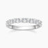 classic gemstone rings, sterling silver rings, round cut, half eternity ring, infinity ring, s925 band ring for women