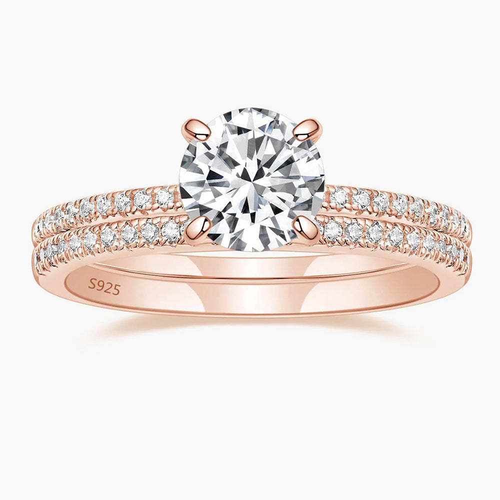 Gold Plated Sterling Silver Oval CZ Wedding Ring Set - Bridal Engagement & Wedding Band - Cubic Zirconia Promise Anniversary Gift R127 Gold Plated Sterling Silver Oval CZ Wedding Ring Set - Bridal Engagement & Wedding Band - Cubic Zirconia Promise Anniversary Gift R127