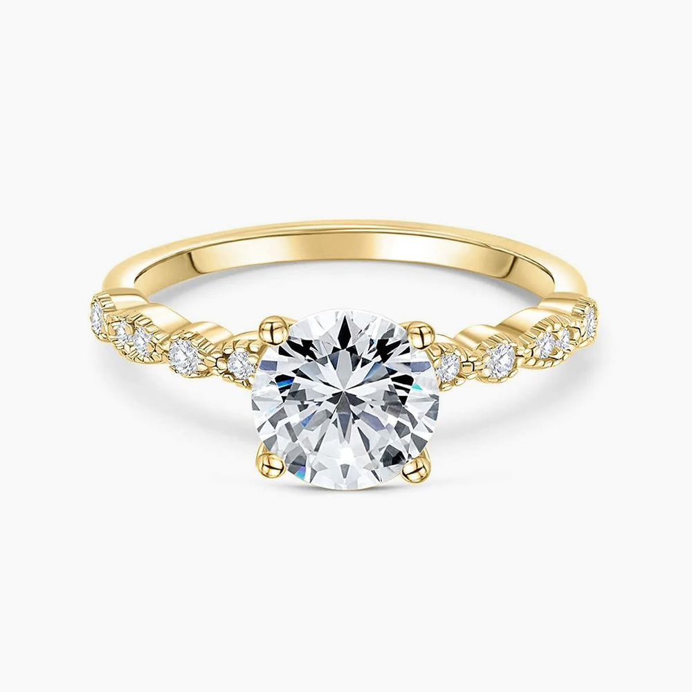 Elegant 925 Silver Plated Flower Ring – Gold & Silver Tone, Wedding Or Jewelry Set