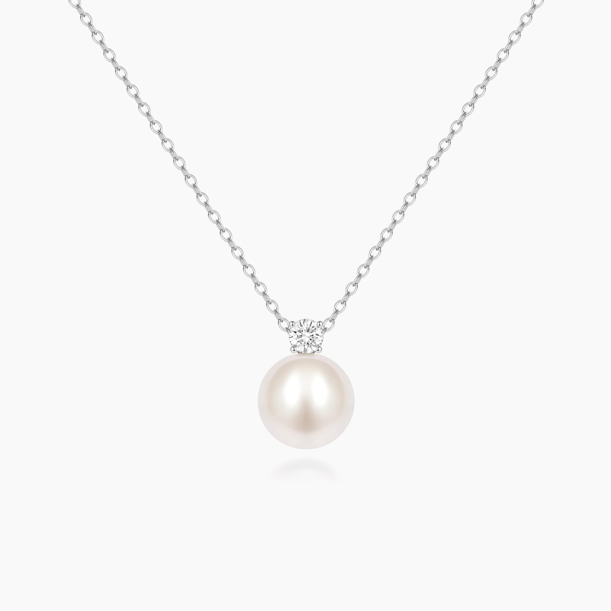 freshwater pearl necklace, Cubic Zirconia Necklace, 925 Sterling Silver Necklace, pearl pendant necklace, freshwater cultured pearls necklace, 925 sterling silver chain,pearl pendant necklace