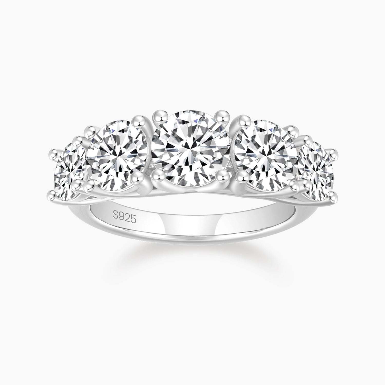 925 Sterling Moissanite Wedding Ring