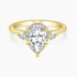 pear shape ring, cubic zirconia silver ring for women, affordable wedding rings, cheap engagement rings