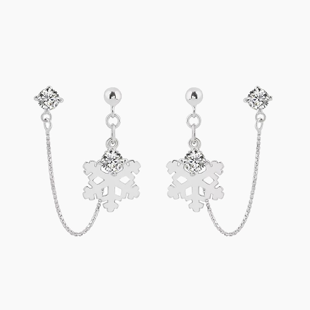 925 Sterling Snowflake Earrings