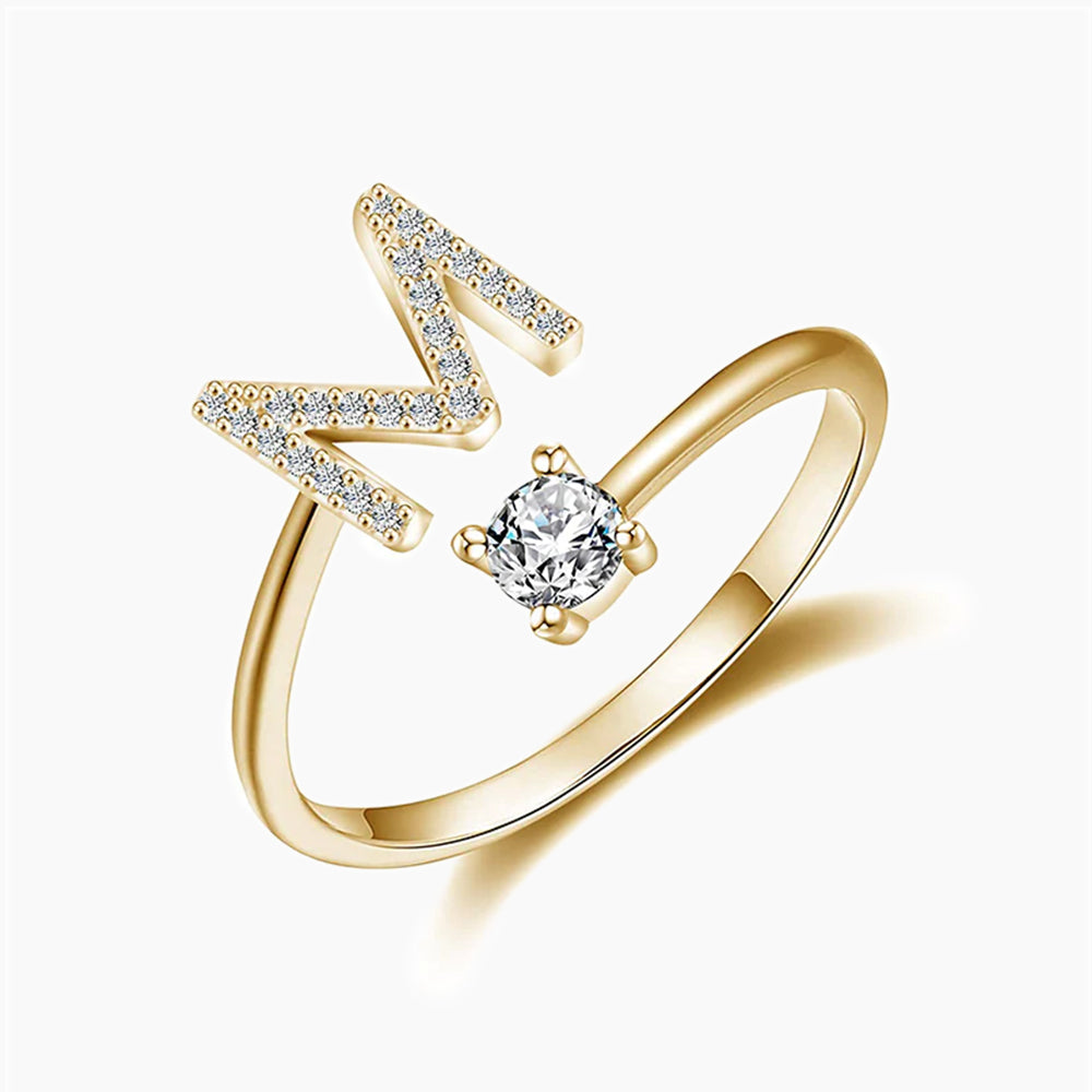 Anello con lettera in argento sterling AZ