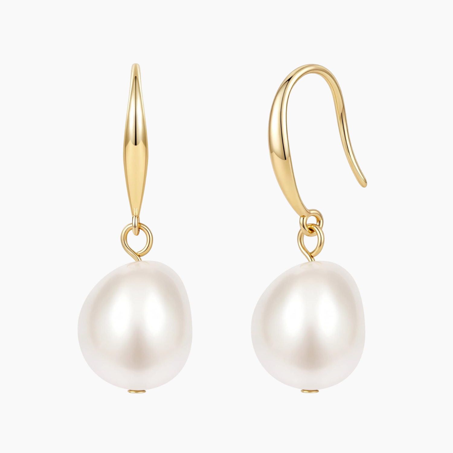 pearl earrings, huggie earrings, drop earrings, gold earrings, 14k gold plated, freshwater pearls, pearl bridal earrings, pearl wedding earrings, freshwater pearl earrings for women, gold plated earrings, white pearls, Baroque Freshwater Pearl Hoop Earrings, Pearl Hoop Earrings