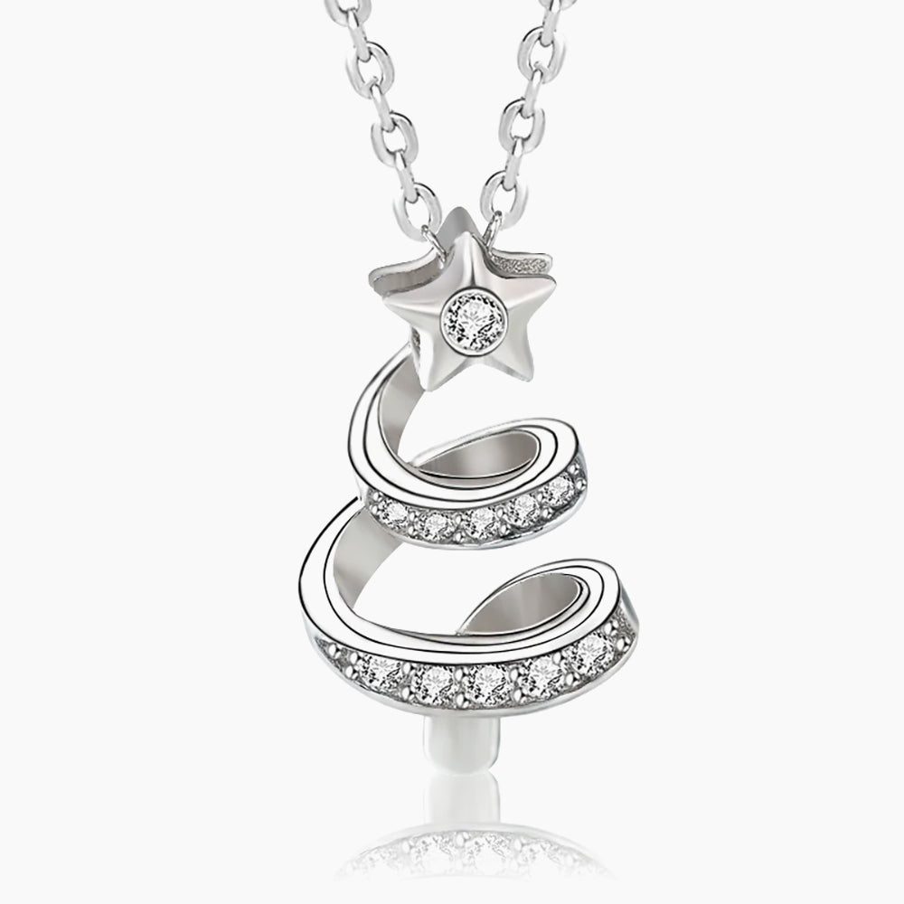 Christmas Tree Necklace Sterling