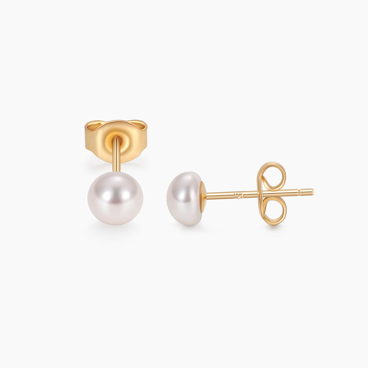 Classic Pearl Stud Earrings 5mm