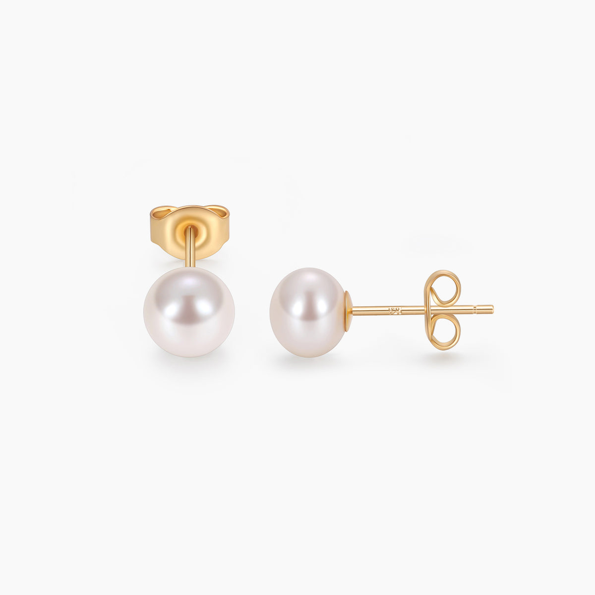 Classic Pearl Stud Earrings 6mm