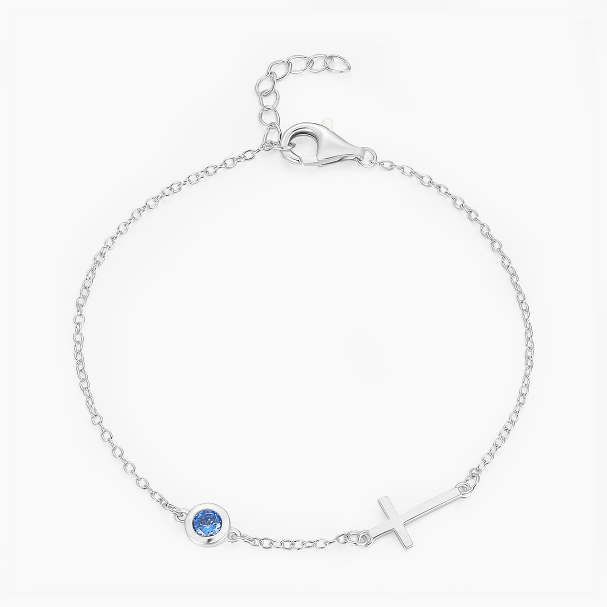 Cross Birthstone Bracelet