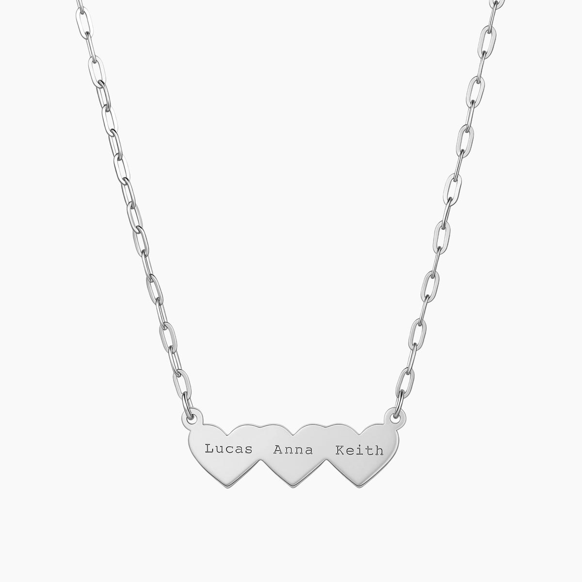 Custom Family Heart Pendant Necklace