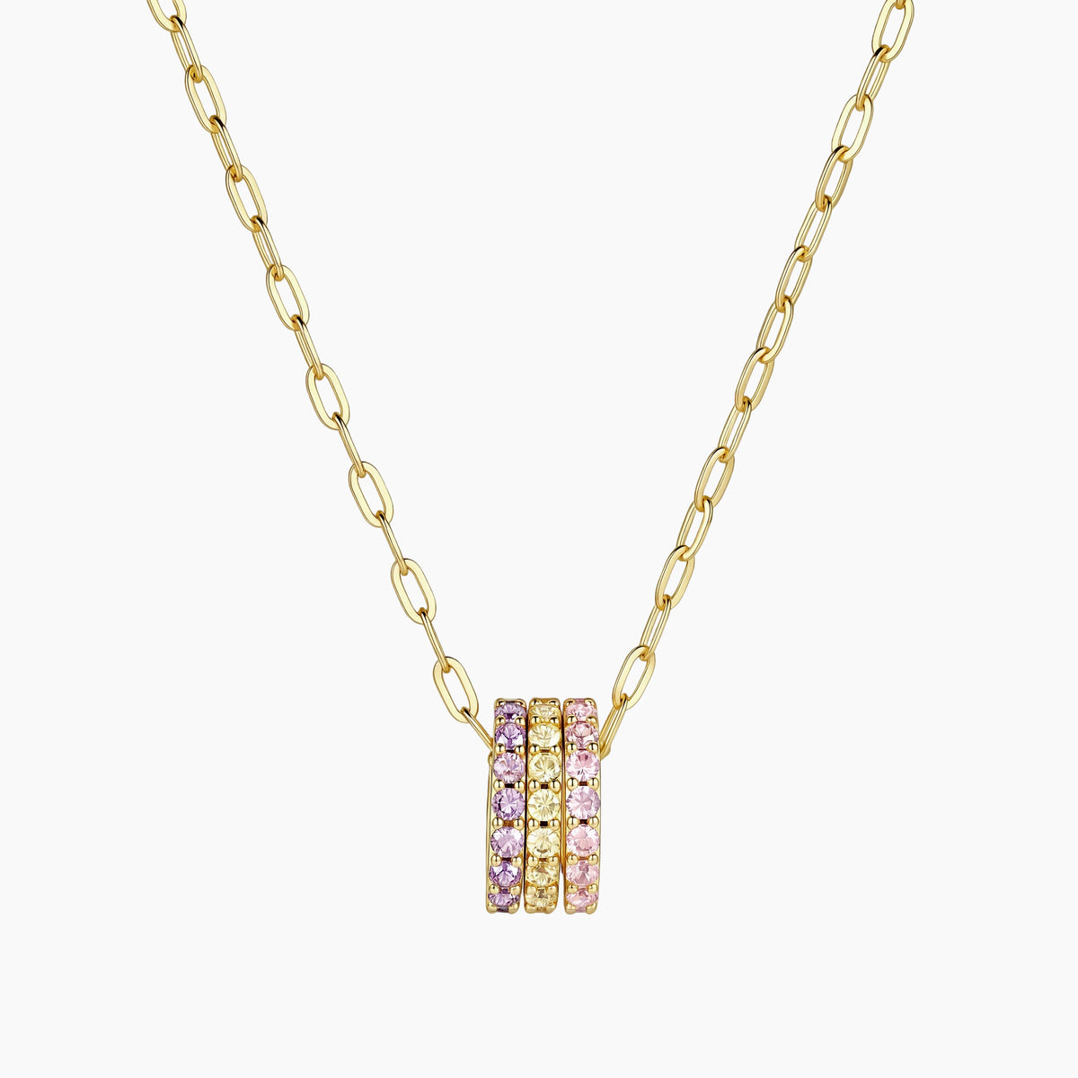 Custom Multiple Birthstone Circle Necklace